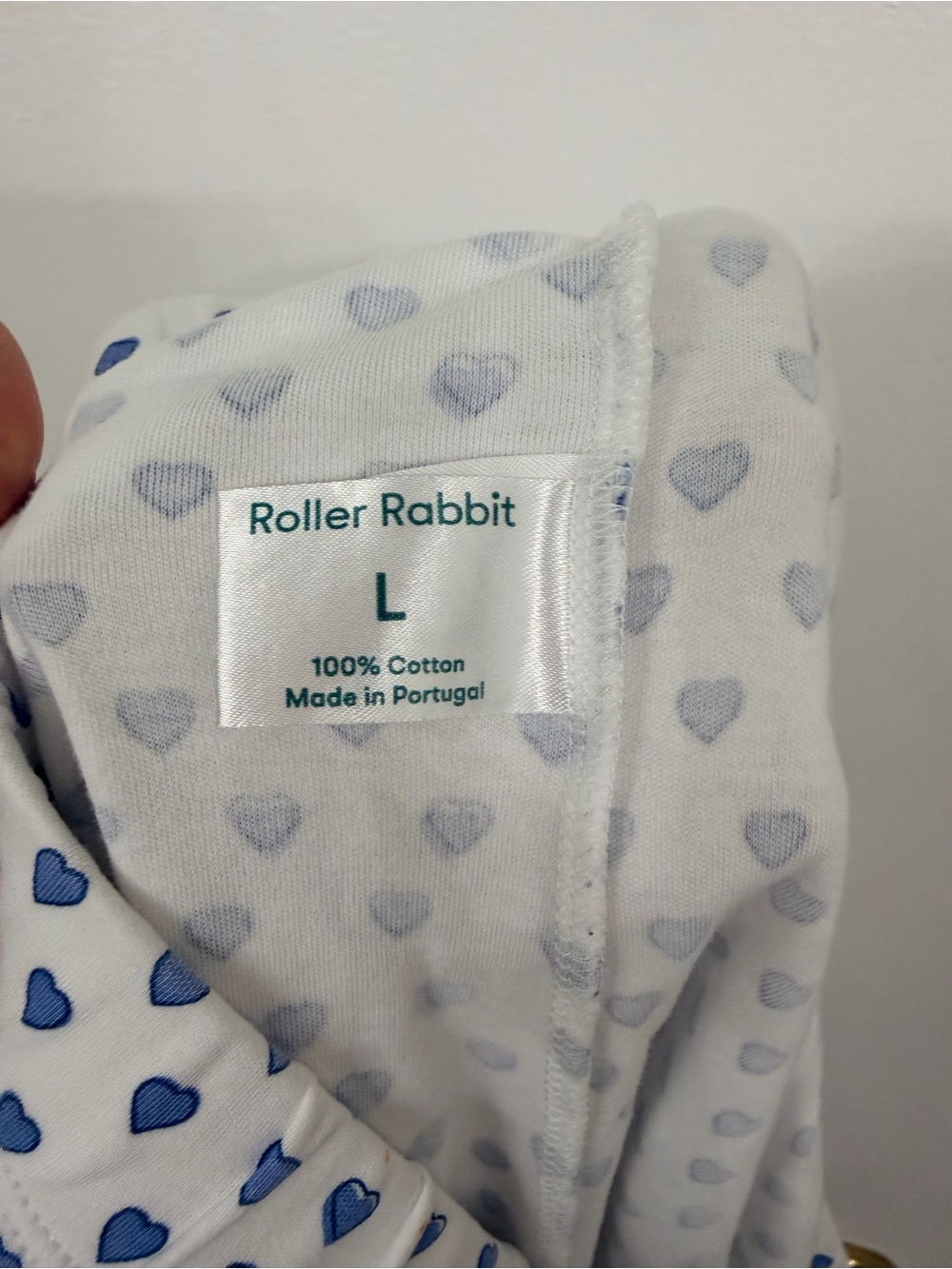 Roller Rabbit Blue Heart Cotton Shorts Size Large - Picture 3 of 4